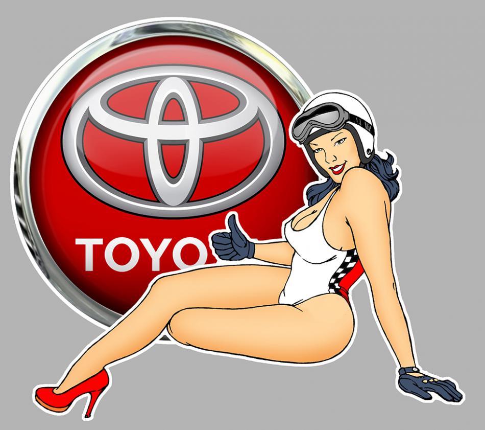 Sticker PINUP TOYOTA PC057 : Couleur Course