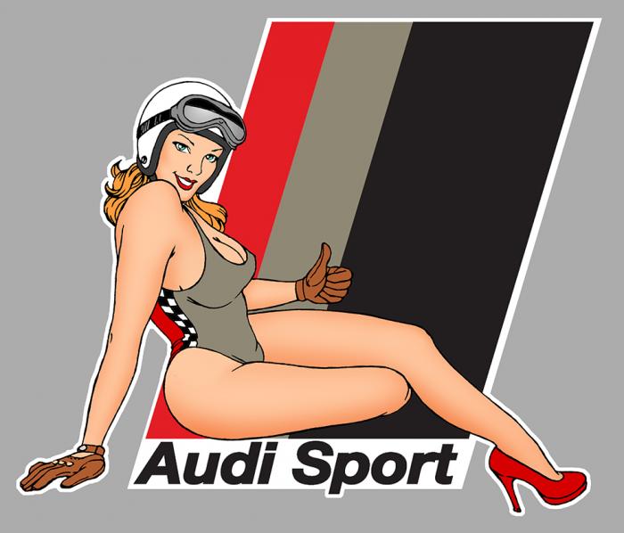 Sticker  PINUP AUDI : Couleur Course