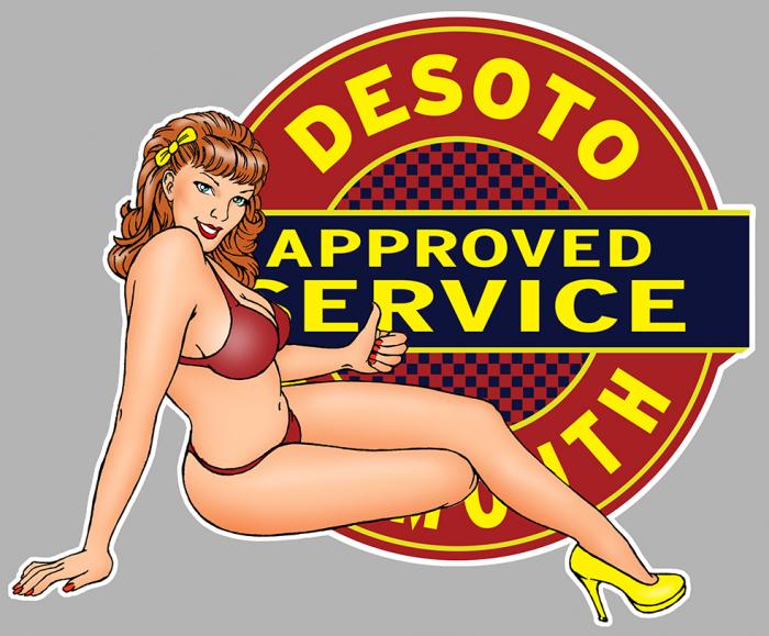 Sticker  PINUP DE SOTO : Couleur Course