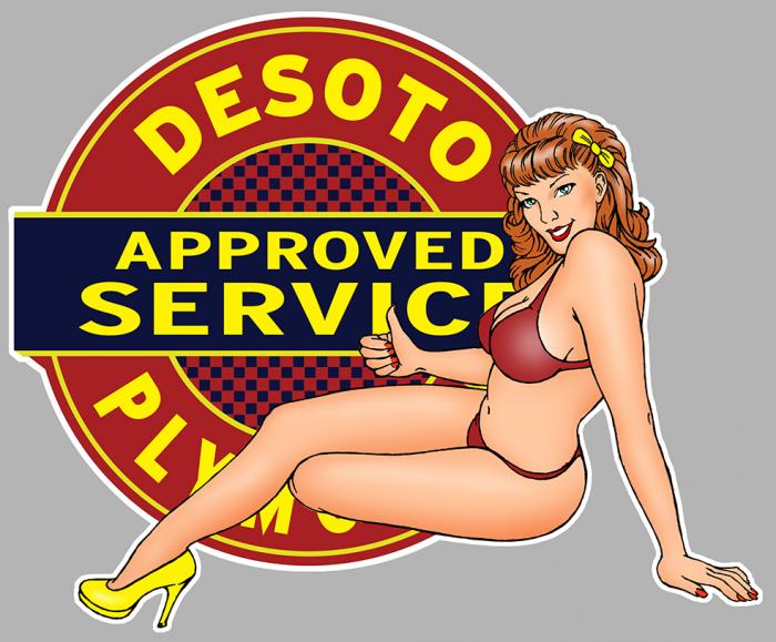 Sticker  PINUP DE SOTO : Couleur Course