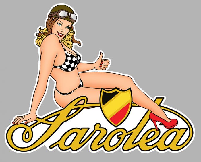 Sticker PINUP SAROLEA : Couleur Course