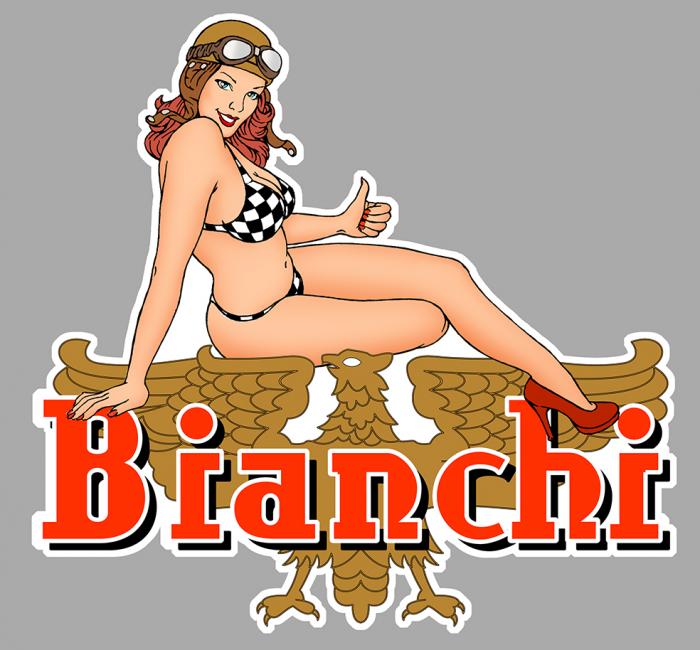 Sticker PINUP BIANCHI : Couleur Course