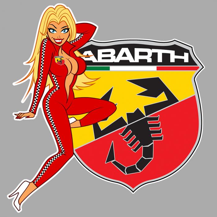 Sticker PINUP ABARTH  : Couleur Course