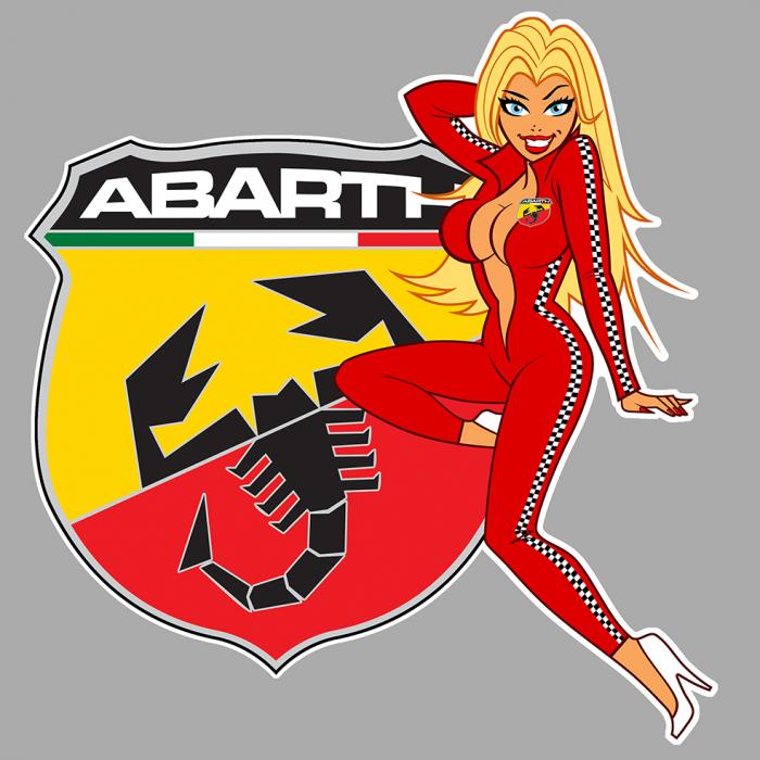 Sticker PINUP ABARTH  : Couleur Course