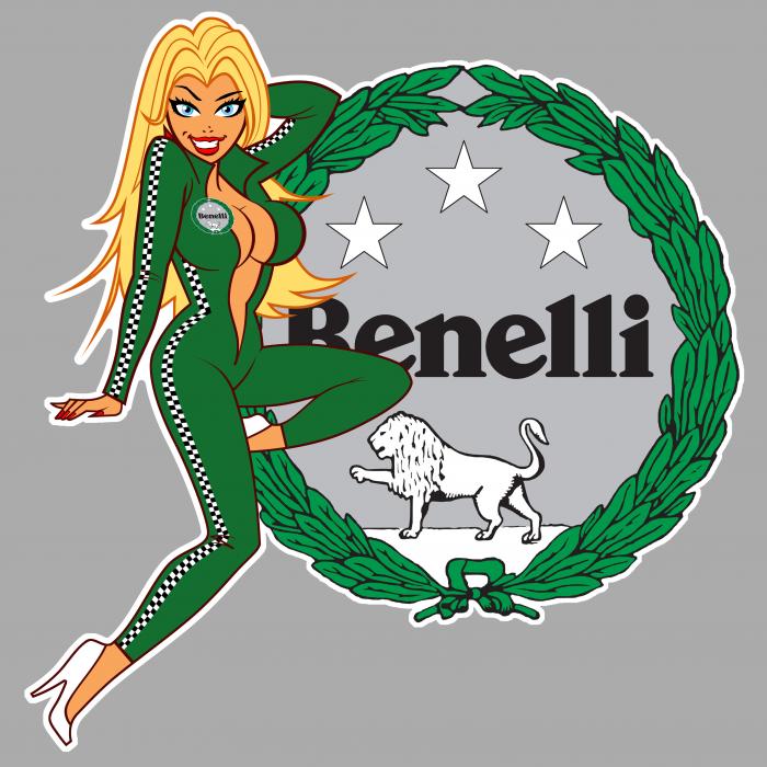 Sticker PINUP BENELLI : Couleur Course