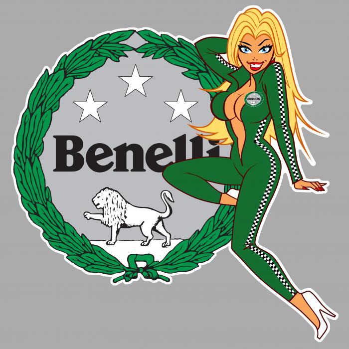 Sticker PINUP BENELLI : Couleur Course