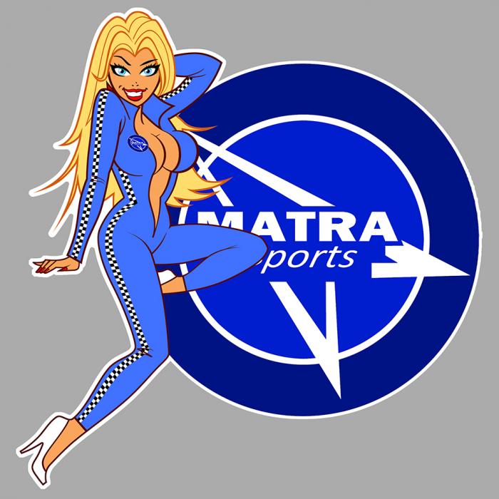 Sticker PINUP MATRA : Couleur Course