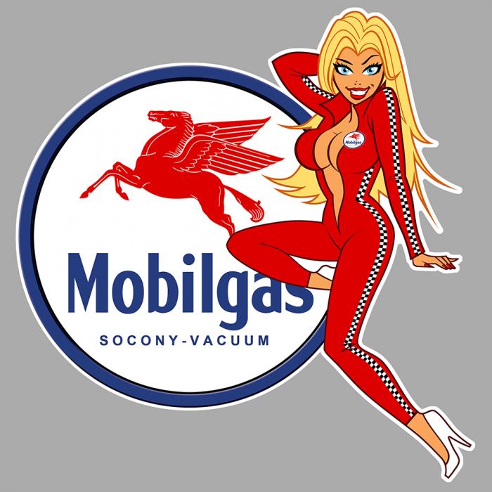 Sticker PINUP MOBILGAS : Couleur Course