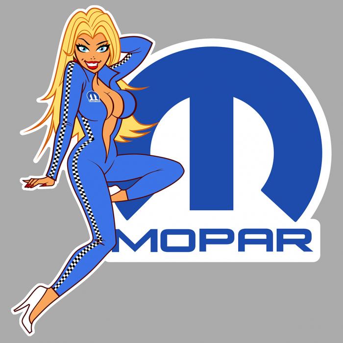 Sticker PINUP MOPAR : Couleur Course