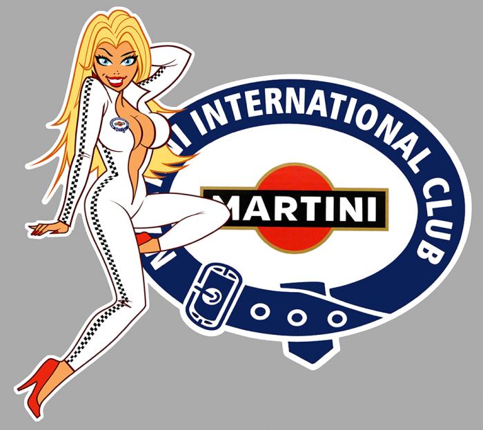 Sticker PINUP MARTINI : Couleur Course