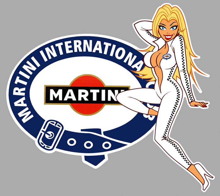 Sticker PINUP MARTINI : Couleur Course