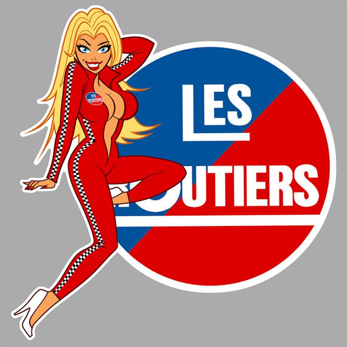 Sticker PINUP LES ROUTIERS : Couleur Course