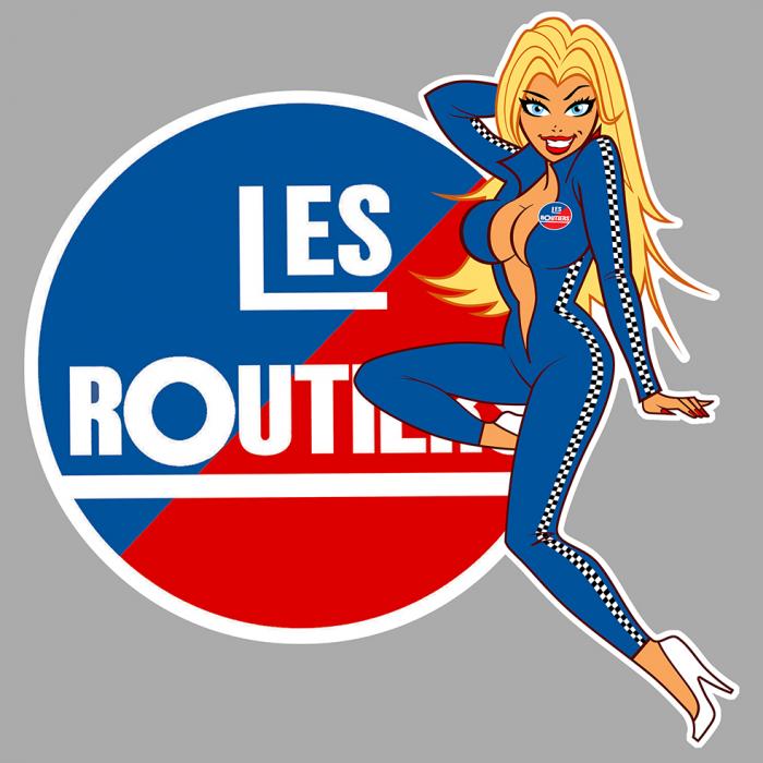 Sticker PINUP LES ROUTIERS : Couleur Course