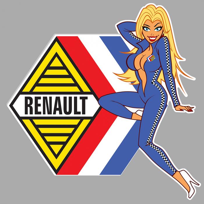 Sticker PINUP RENAULT : Couleur Course