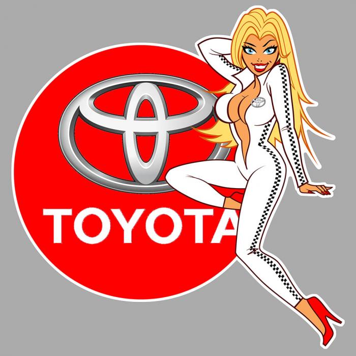 Sticker PINUP TOYOTA : Couleur Course