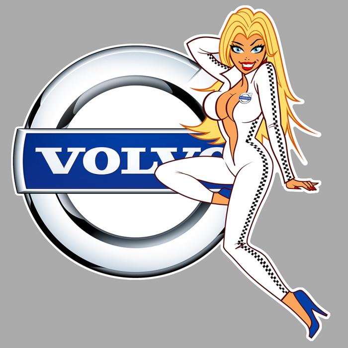 Sticker PINUP VOLVO : Couleur Course