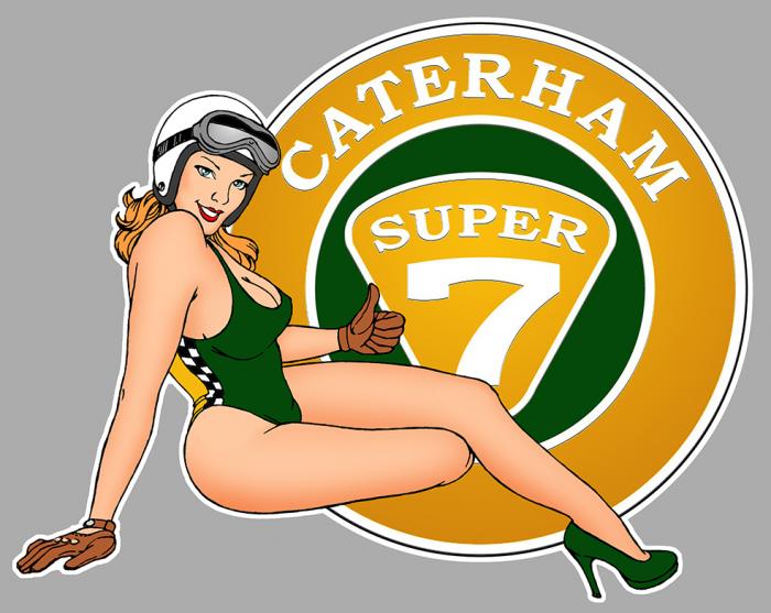 Sticker PINUP CATERHAM : Couleur Course