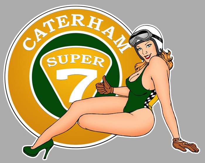 Sticker PINUP CATERHAM : Couleur Course