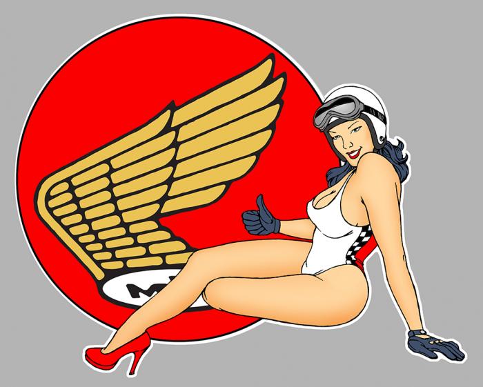 Sticker PINUP HONDA : Couleur Course