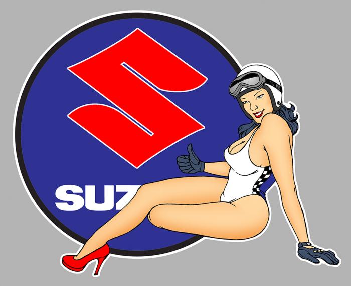 Sticker PINUP SUZUKI : Couleur Course