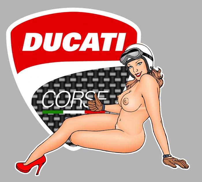 Sticker PINUP DUCATI SEXY : Couleur Course