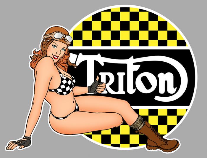 Sticker PINUP TRITON : Couleur Course