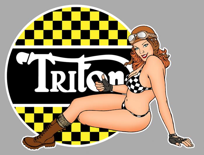 Sticker PINUP TRITON : Couleur Course