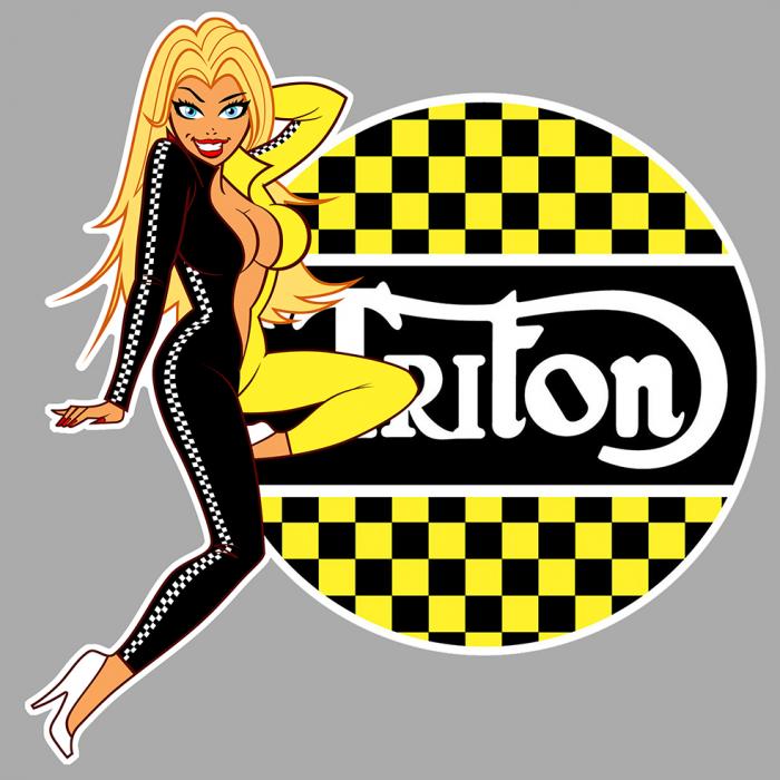 Sticker PINUP TRITON : Couleur Course