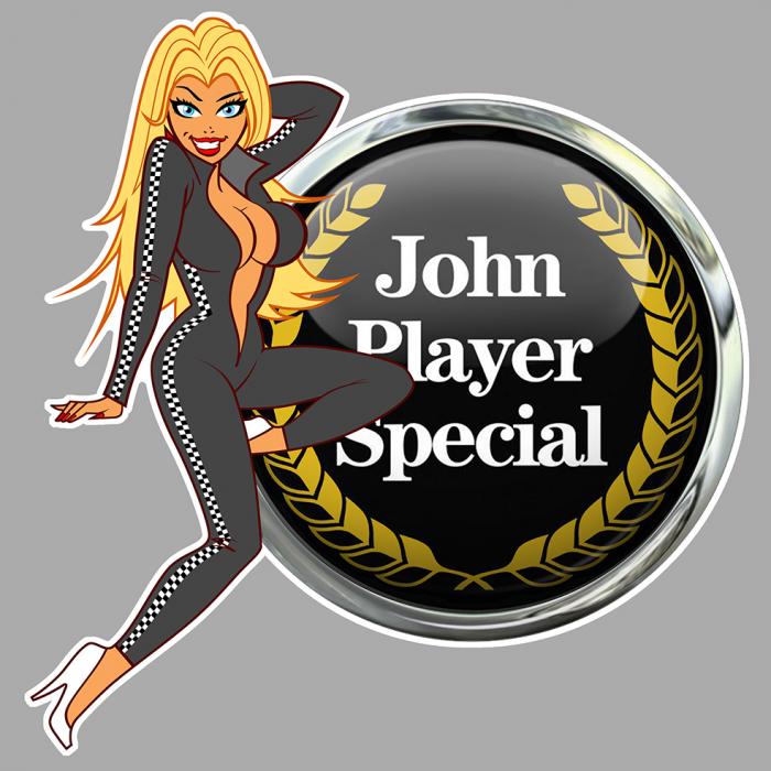 Sticker PINUP JOHN PLAYER SPECIAL JPS : Couleur Course