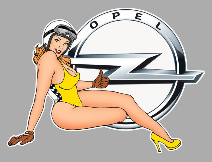 Sticker PINUP OPEL : Couleur Course