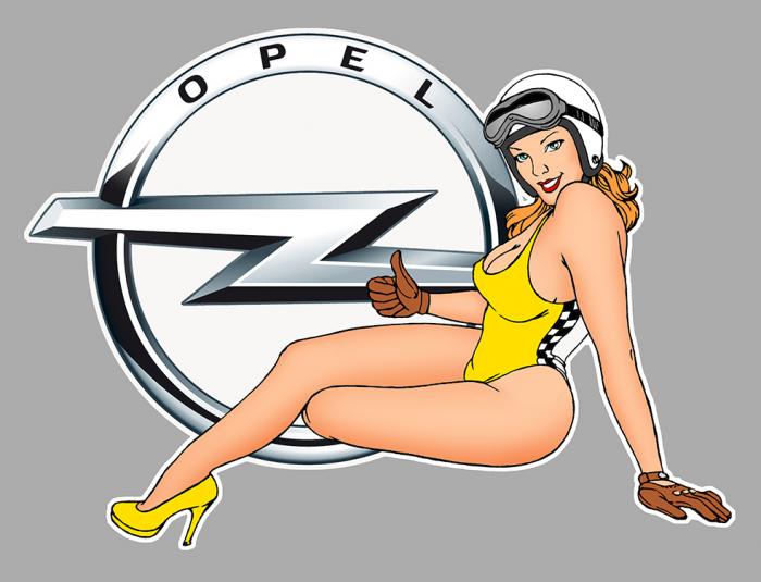 Sticker PINUP OPEL : Couleur Course