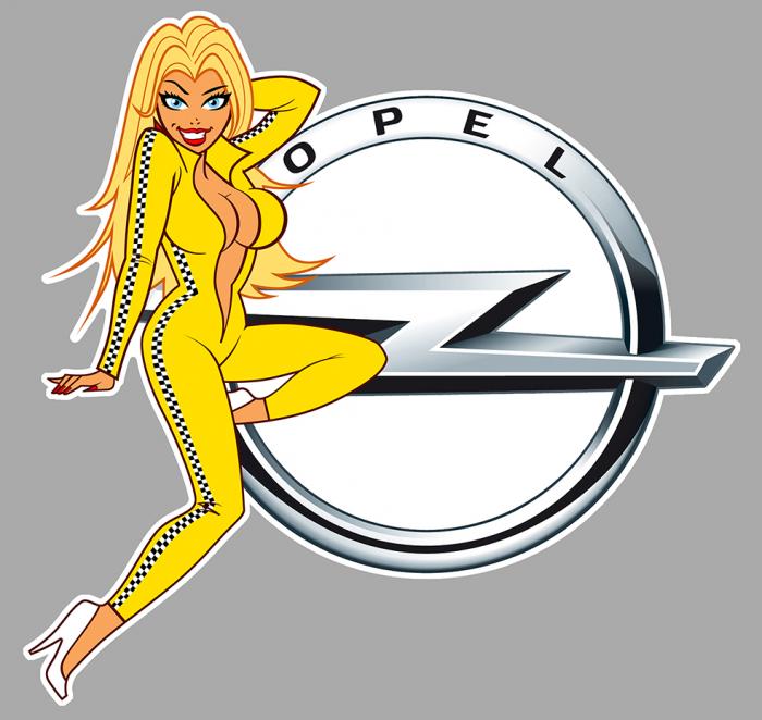 Sticker PINUP OPEL : Couleur Course