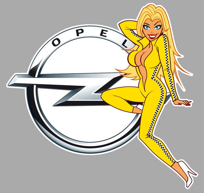 Sticker PINUP OPEL : Couleur Course