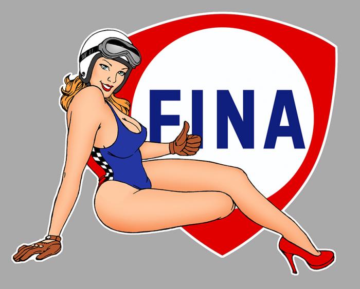 Sticker PINUP FINA : Couleur Course