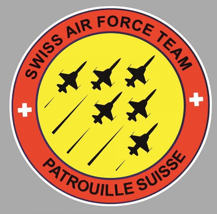 Sticker SWISS AIR FORCE PATROUILLE SUISSE : Couleur Course