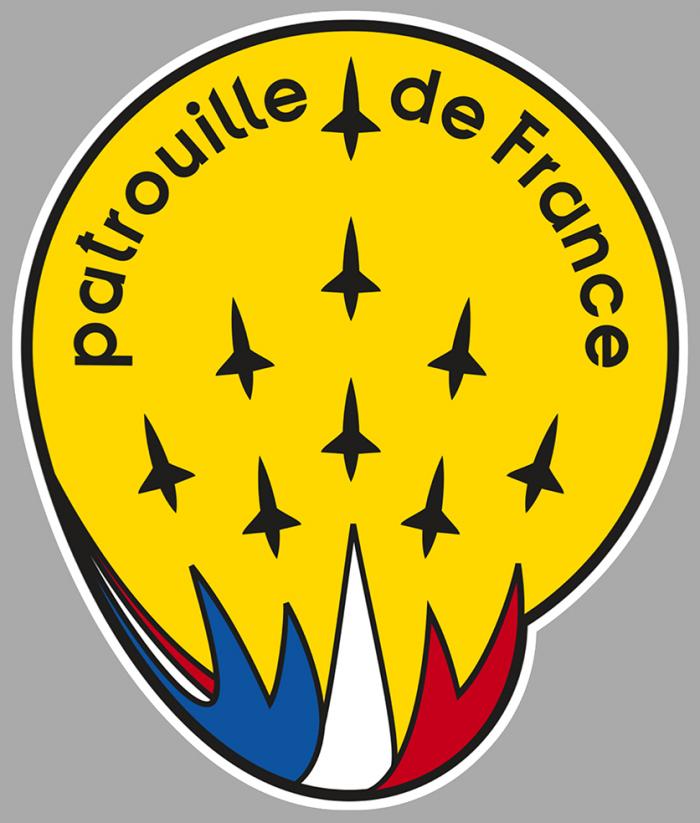 Sticker PATROUILLE DE FRANCE PAF : Couleur Course