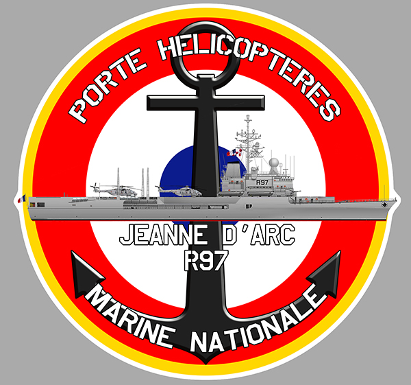 Sticker PORTE HELICOS JEANNE D ARC : Couleur Course