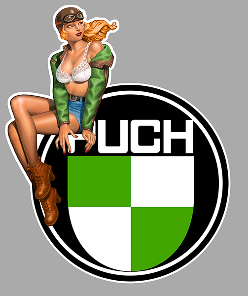 Sticker PINUP PUCH : Couleur Course