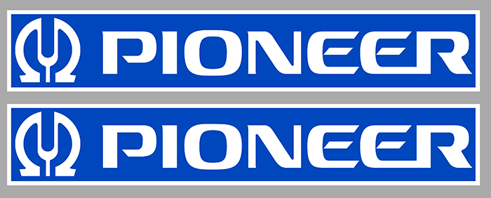Sticker 2 X PIONEER : Couleur Course