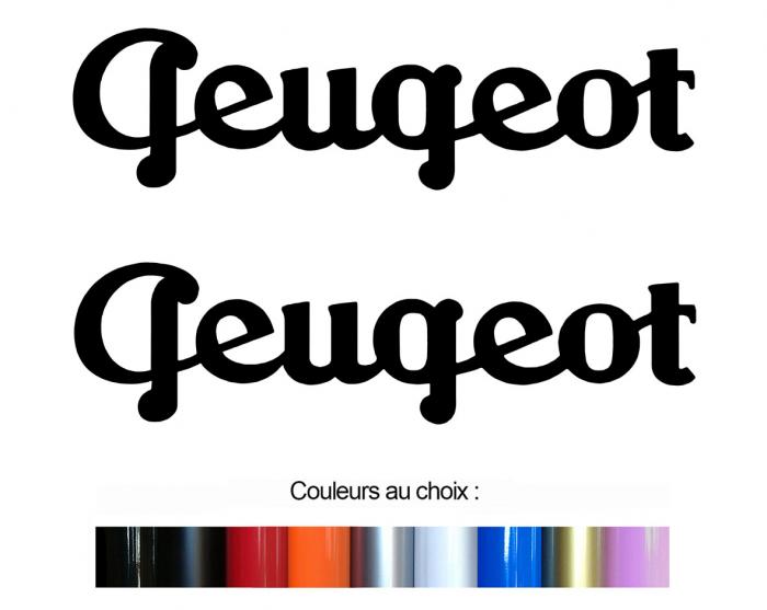 Sticker 2 X PEUGEOT : Couleur Course