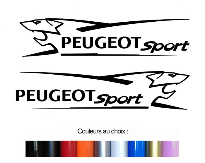 Sticker 2 X PEUGEOT SPORT : Couleur Course