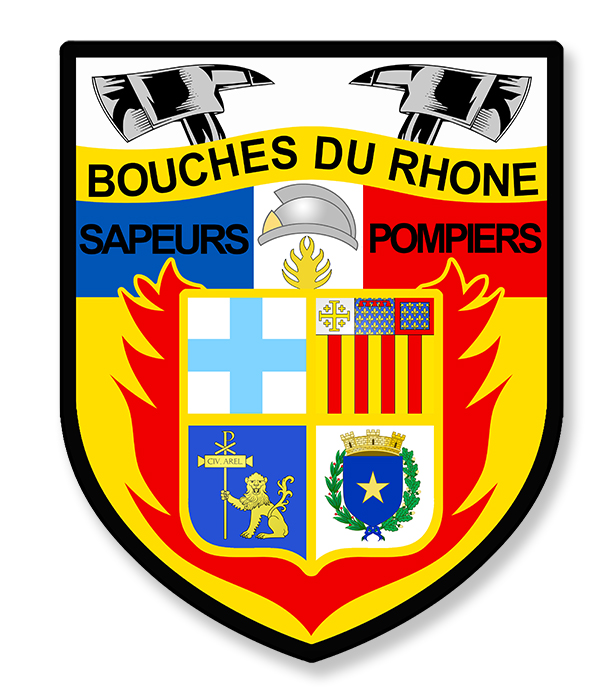 Sticker SAPEURS POMPIERS BOUCHES DU RHONE 13 : Couleur Course