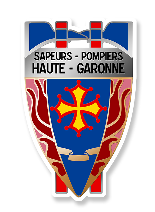 Sticker SAPEURS POMPIERS HAUTE GARONNE 31 : Couleur Course