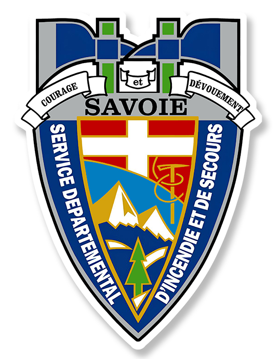 Sticker SAPEURS POMPIERS SAVOIE 73 : Couleur Course