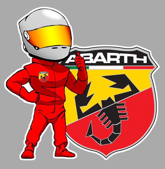 Sticker ABARTH PILOTE : Couleur Course