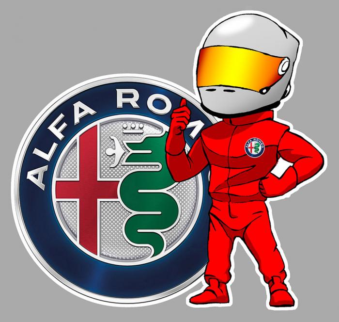 Sticker ALFA ROMEO PILOTE : Couleur Course