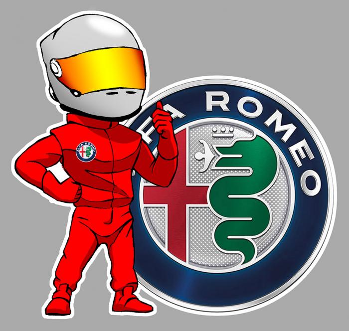 Sticker ALFA ROMEO PILOTE : Couleur Course