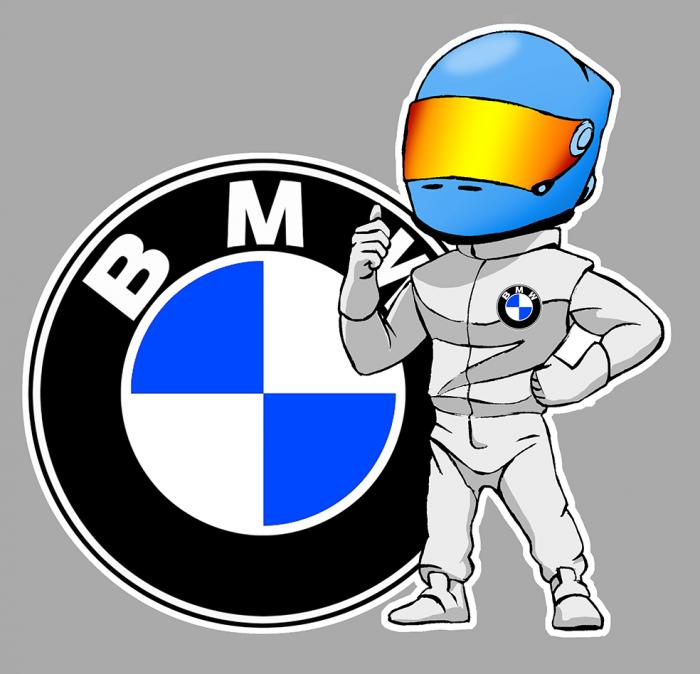 Sticker PILOTE BMW : Couleur Course