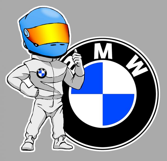 Sticker PILOTE BMW : Couleur Course