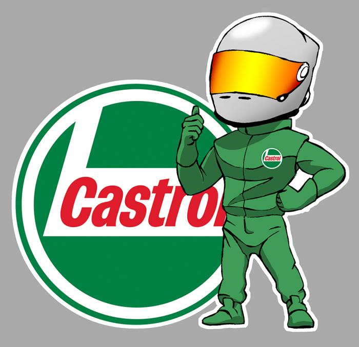 Sticker CASTROL PILOTE : Couleur Course